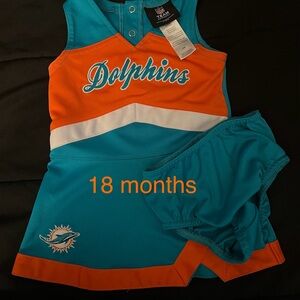 Dolphins Kids Jersey Set - Teal and Orange
